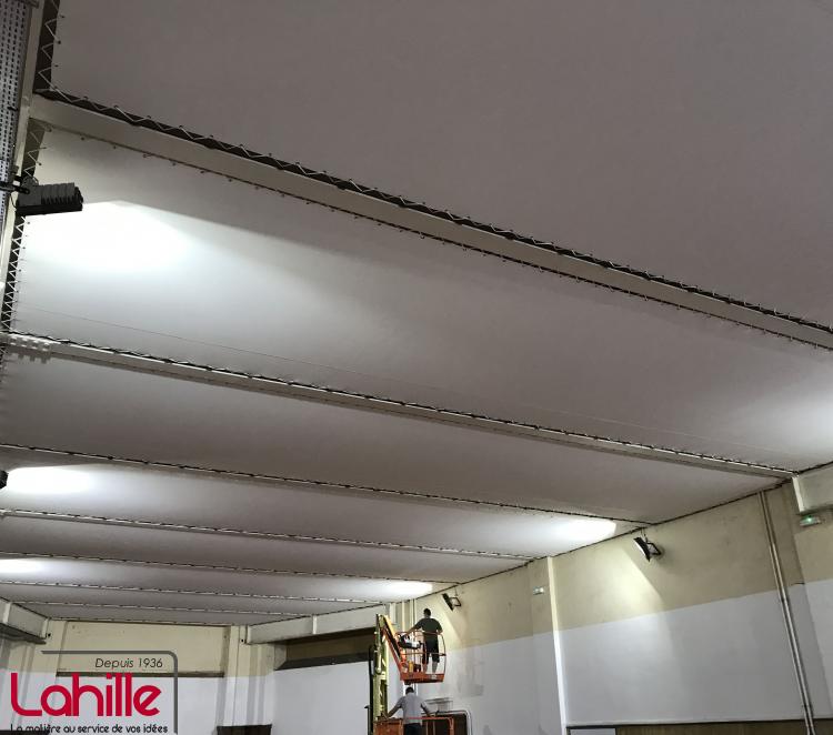 Plafond acoustique  gymnase Batyline Alphalia Silent AW   Pamiers (dpt 09)