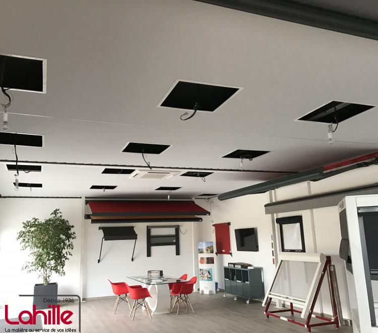 Plafond acoustique show-room Batyline Alphalia Silent AW Toulouse (dpt 31)